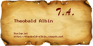 Theobald Albin névjegykártya